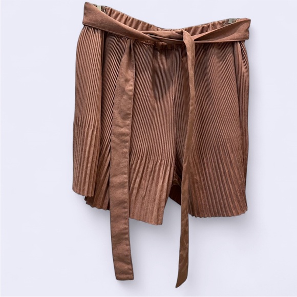 NWT High Waisted Pink Pleated Shorts - Picture 7 of 7